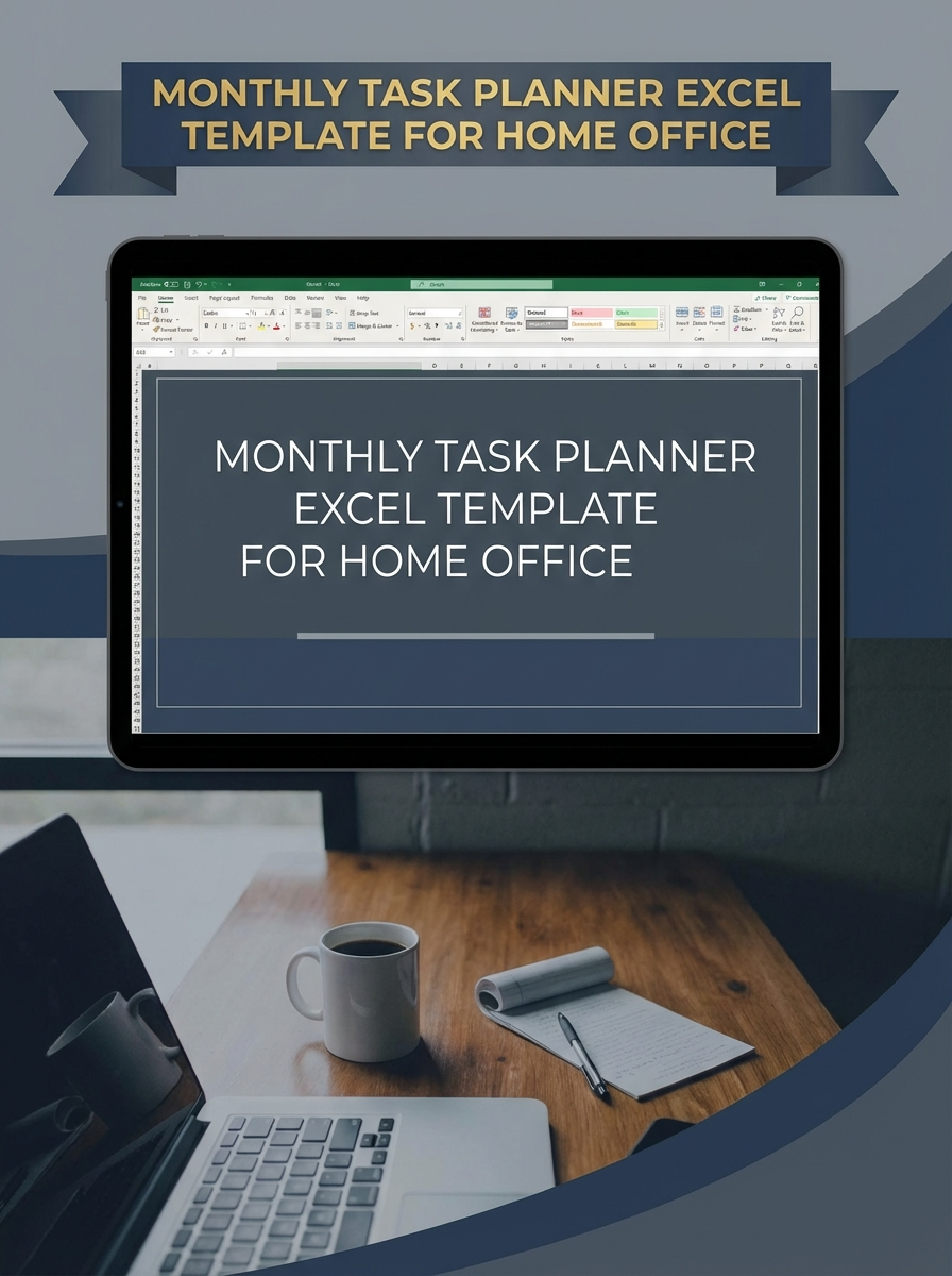 Monthly Task Planner Excel Template for Home Office