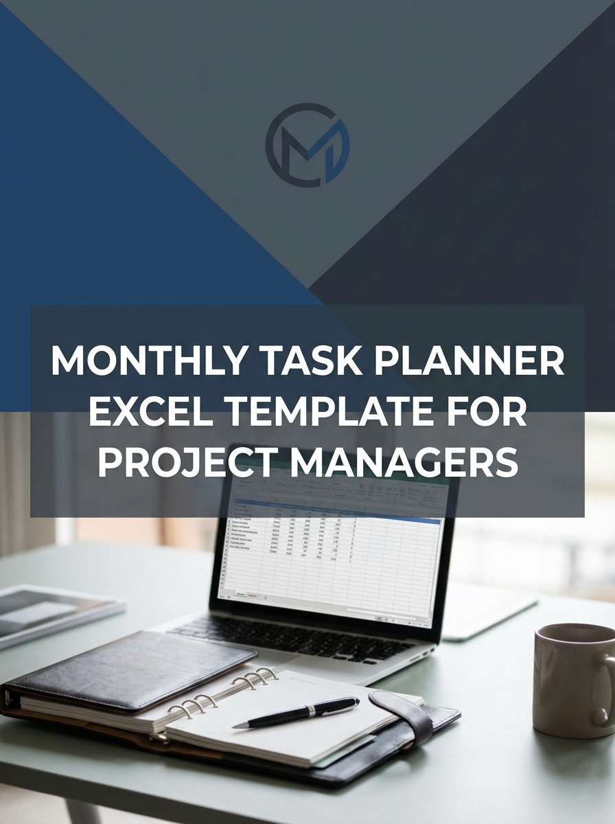 Monthly Task Planner Excel Template for Project Managers