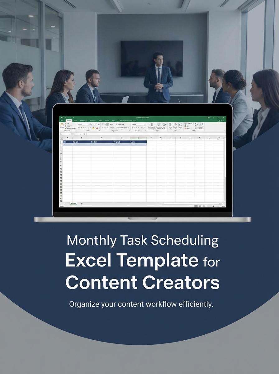 Monthly Task Scheduling Excel Template for Content Creators