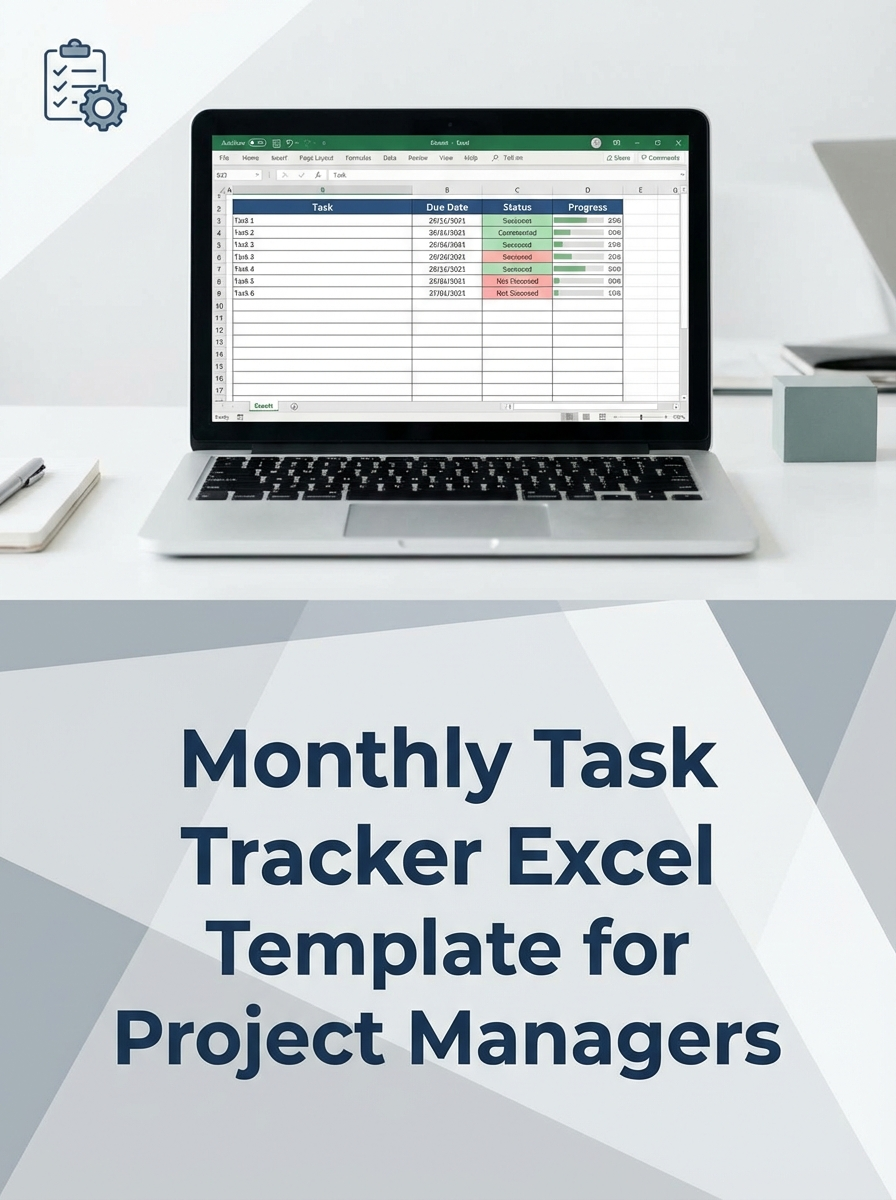Monthly Task Tracker Excel Template for Project Managers