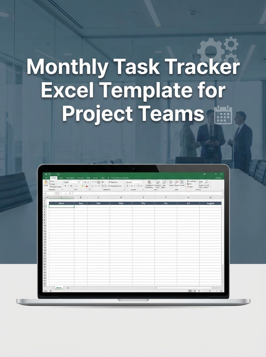Monthly Task Tracker Excel Template for Project Teams