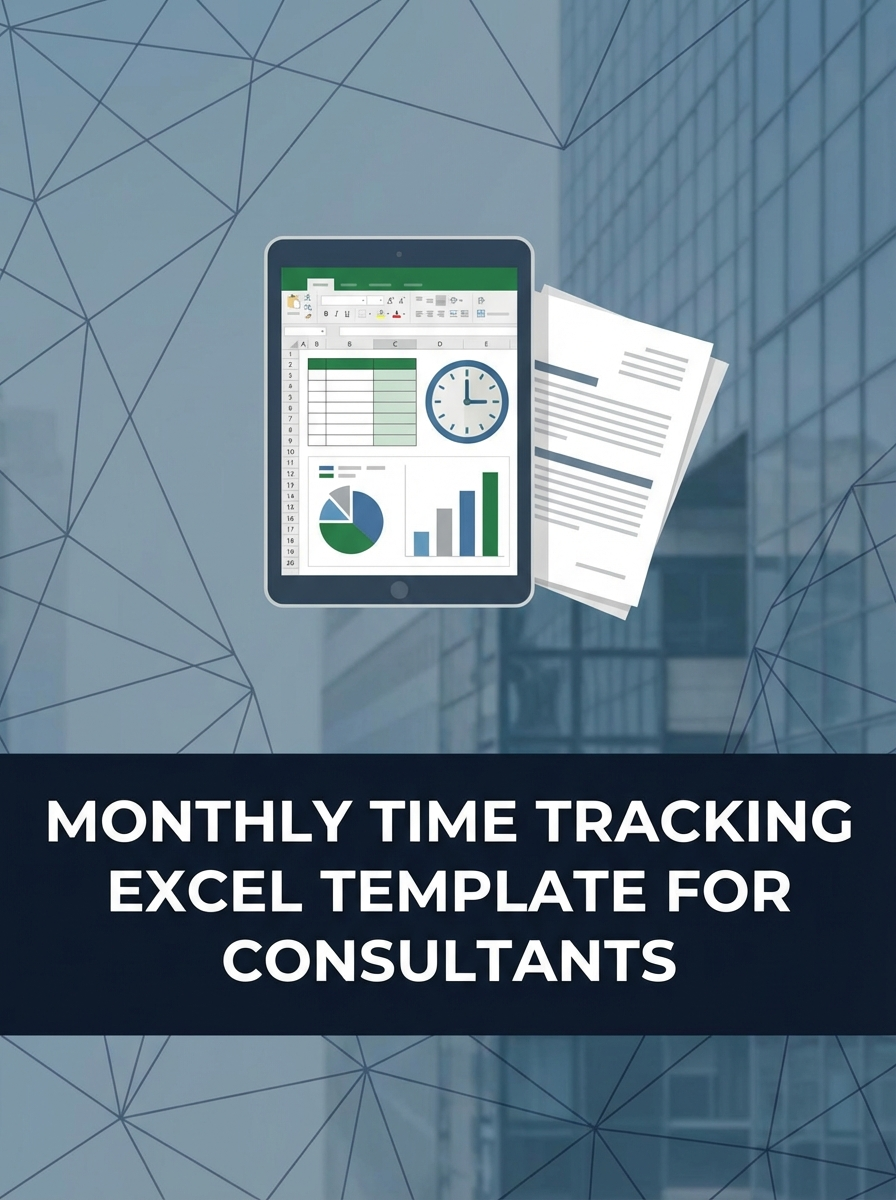 Monthly Time Tracking Excel Template for Consultants