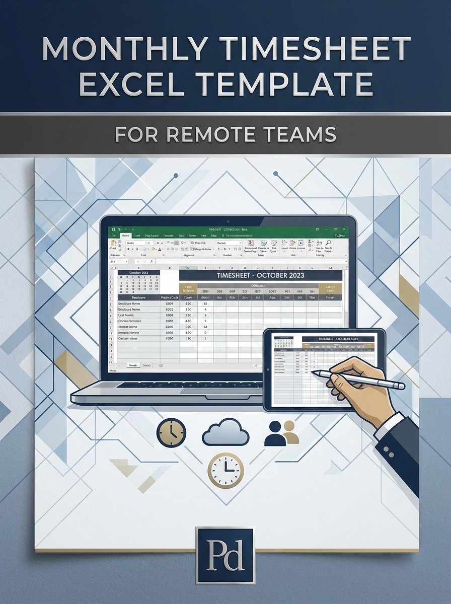 Monthly Timesheet Excel Template for Remote Teams