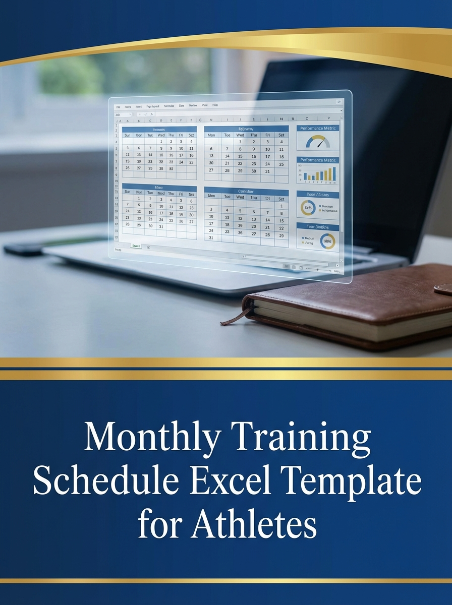 Monthly Training Schedule Excel Template for Athletes