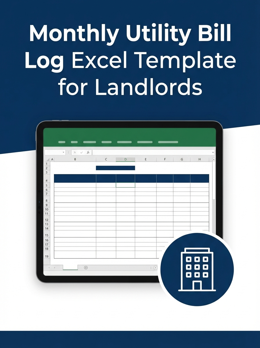 Monthly Utility Bill Log Excel Template for Landlords