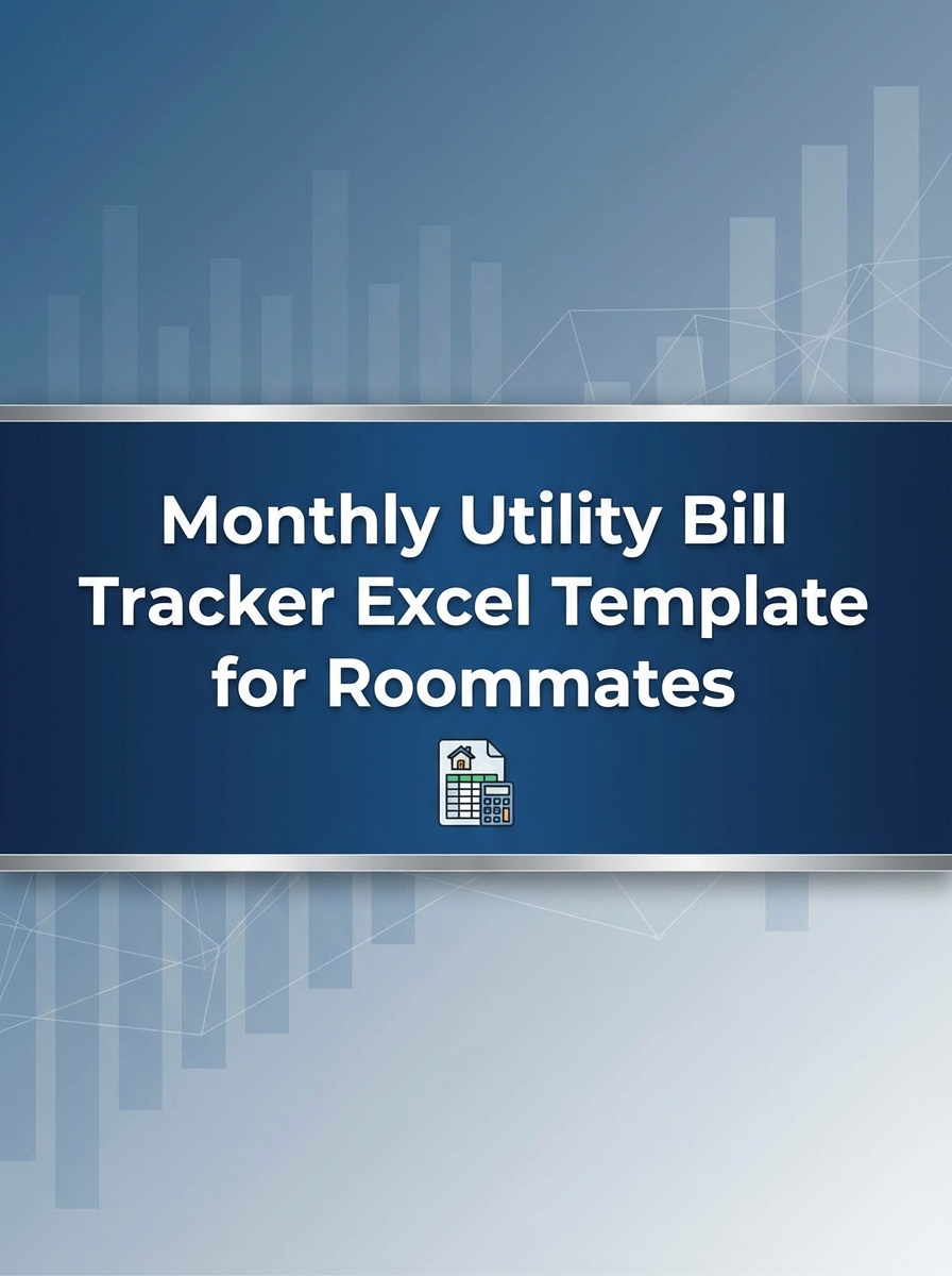 Monthly Utility Bill Tracker Excel Template for Roommates