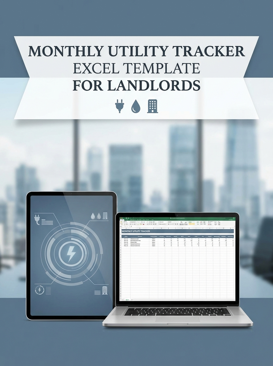 Monthly Utility Tracker Excel Template for Landlords