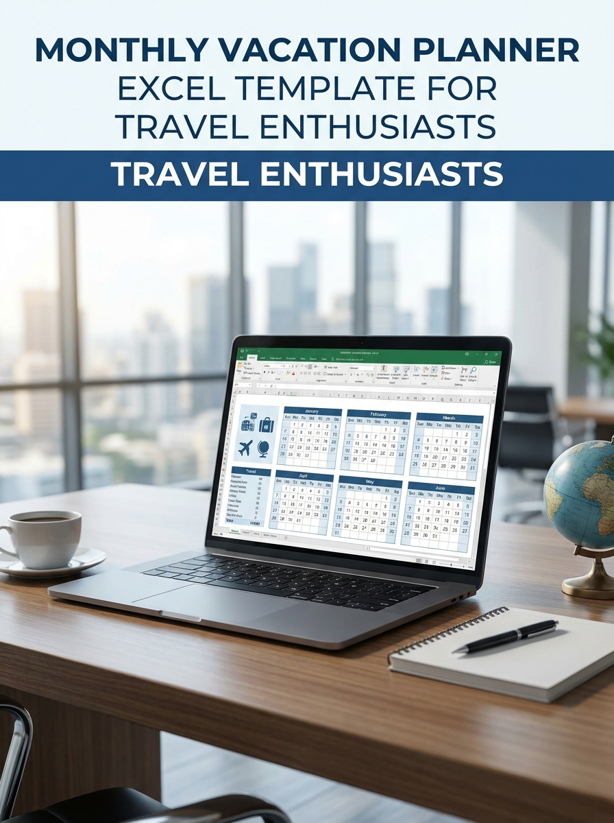 Monthly Vacation Planner Excel Template for Travel Enthusiasts