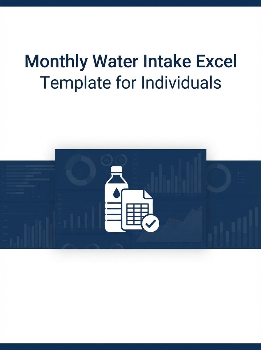 Monthly Water Intake Excel Template for Individuals