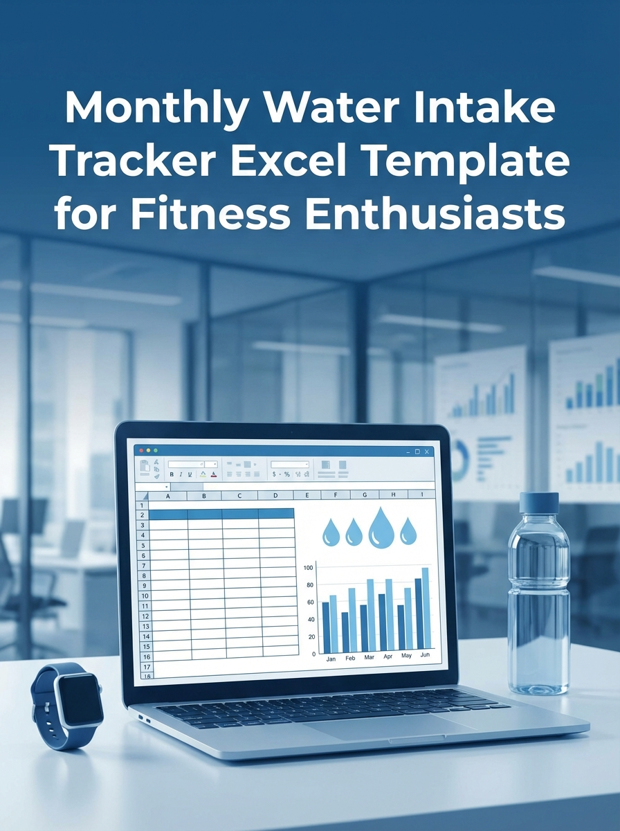 Monthly Water Intake Tracker Excel Template for Fitness Enthusiasts