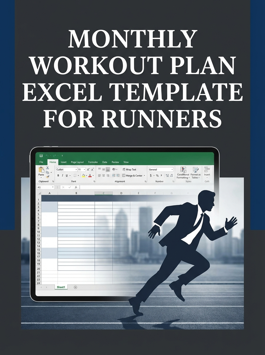Monthly Workout Plan Excel Template for Runners