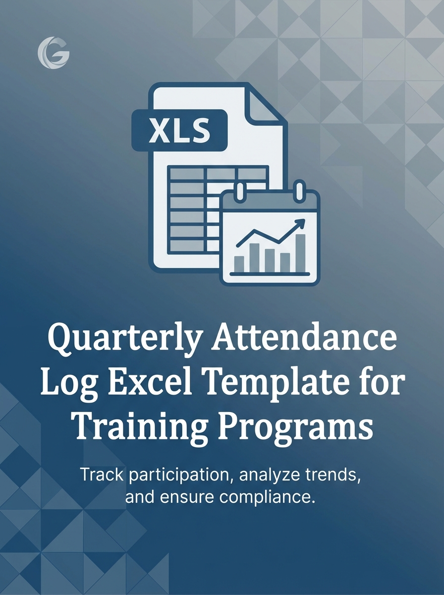 Quarterly Attendance Log Excel Template for Training Programs