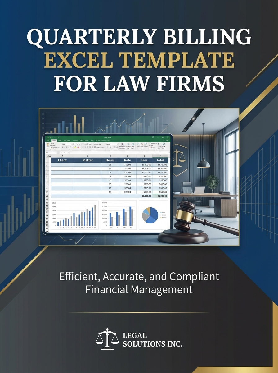 Quarterly Billing Excel Template for Law Firms