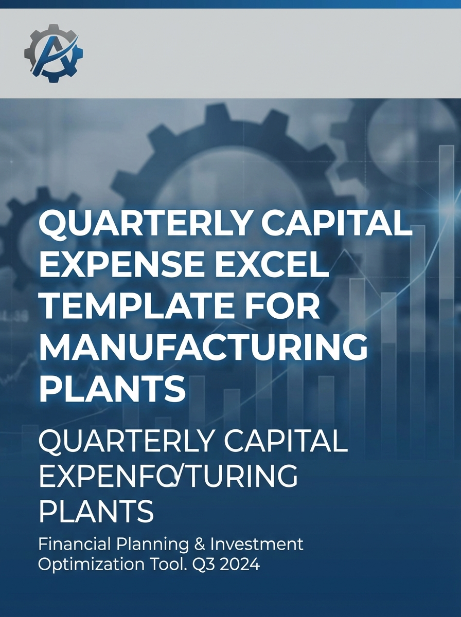 Quarterly Capital Expense Excel Template for Manufacturing Plants