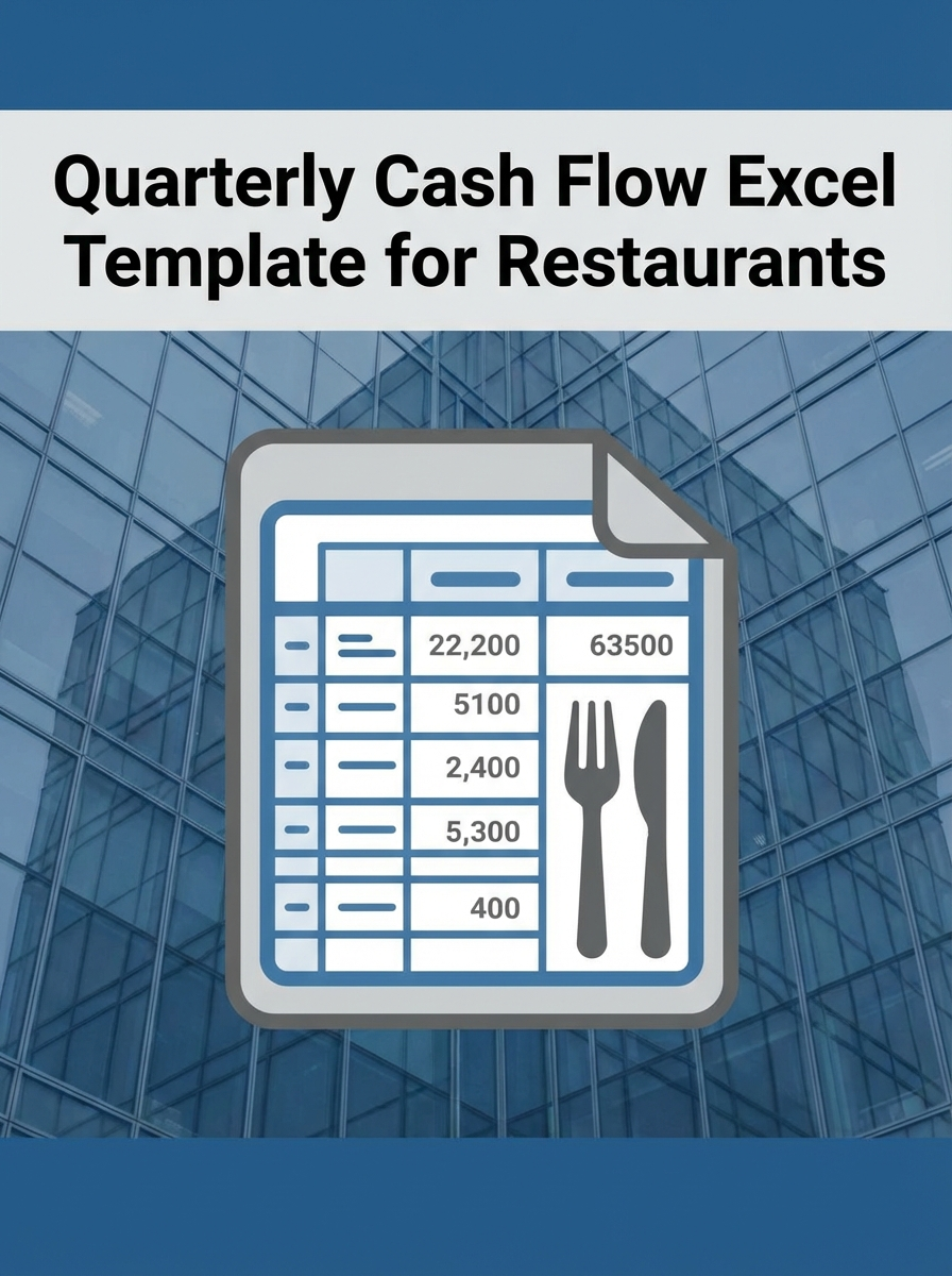 Quarterly Cash Flow Excel Template for Restaurants