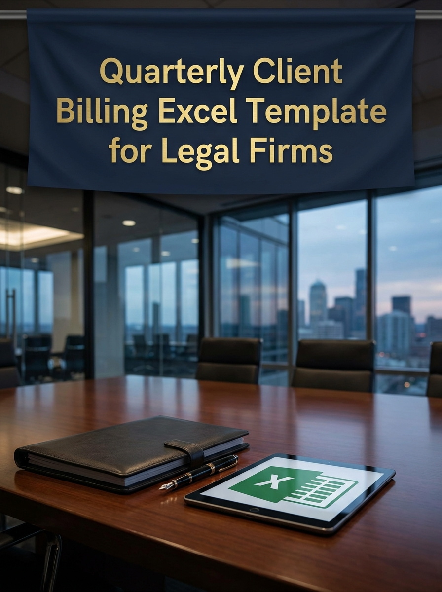 Quarterly Client Billing Excel Template for Legal Firms