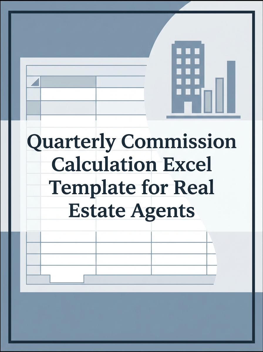 Quarterly Commission Calculation Excel Template for Real Estate Agents