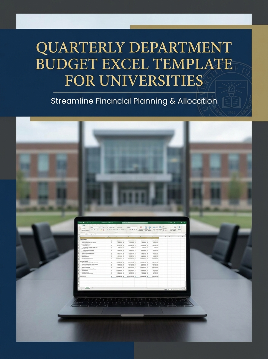 Quarterly Department Budget Excel Template for Universities
