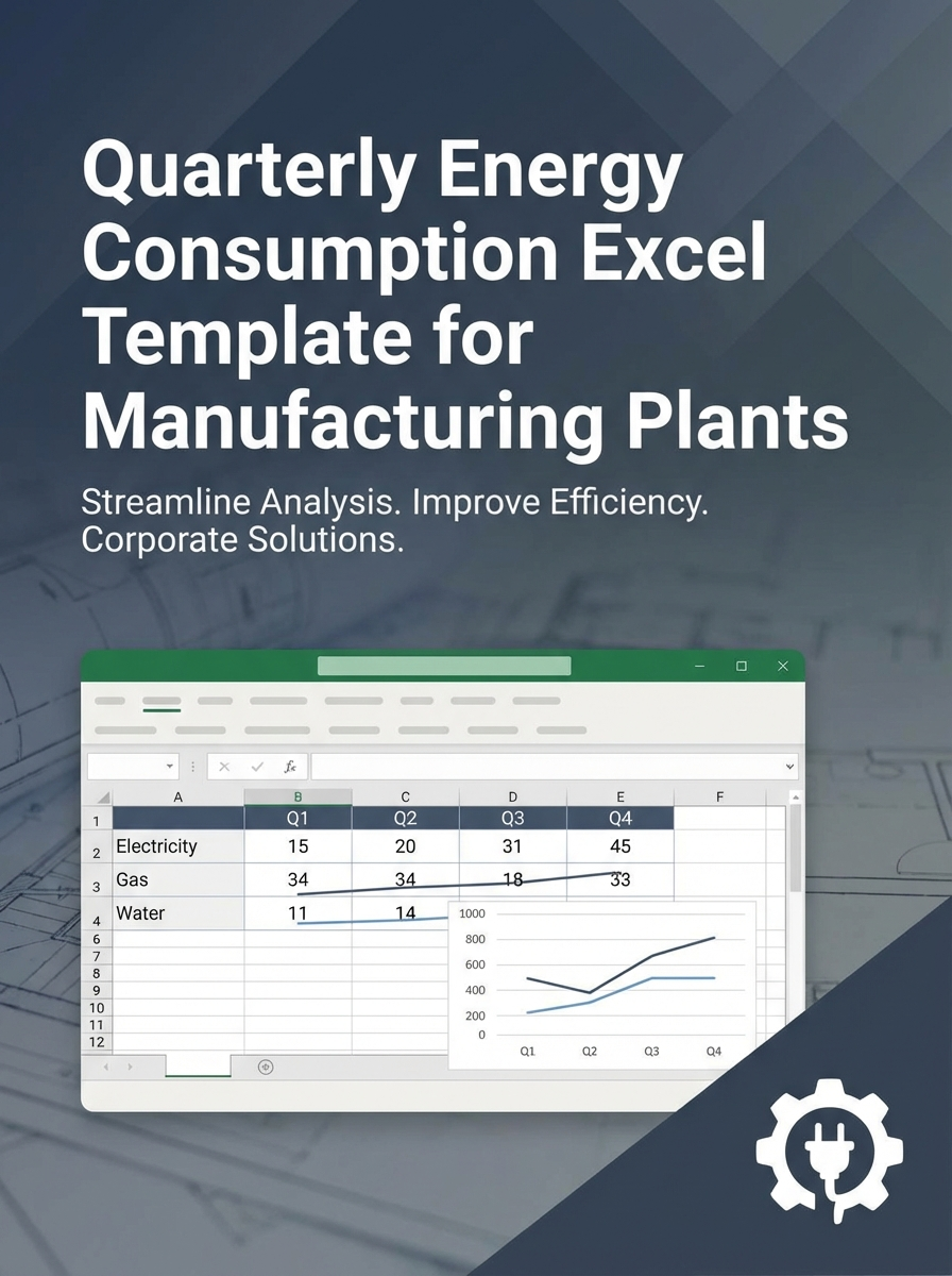 Quarterly Energy Consumption Excel Template for Manufacturing Plants