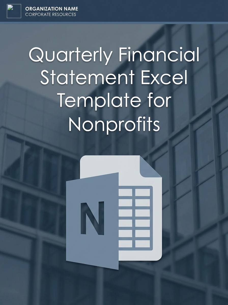 Quarterly Financial Statement Excel Template for Nonprofits