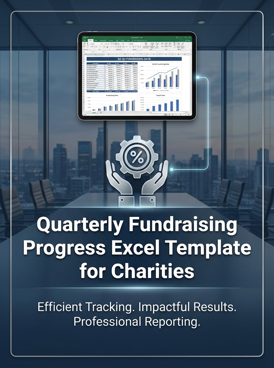 Quarterly Fundraising Progress Excel Template for Charities