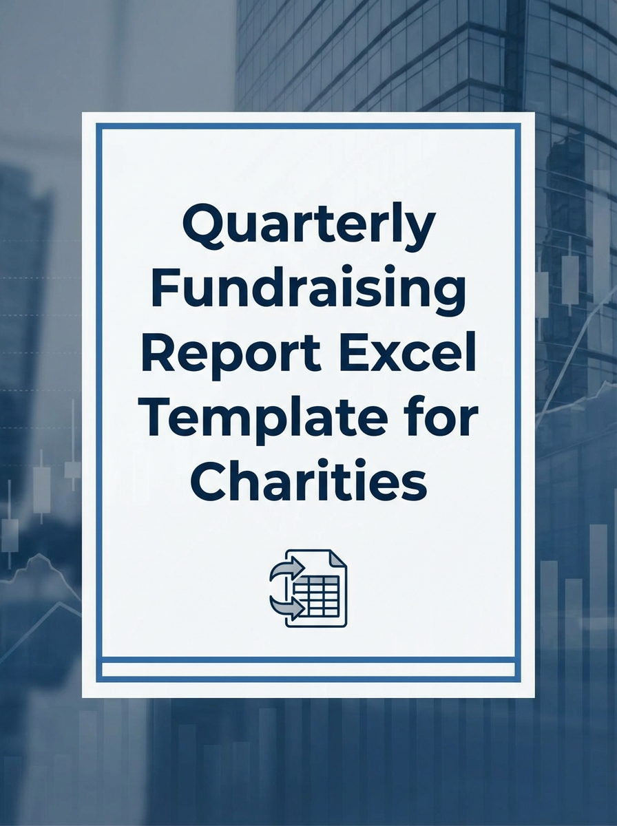 Quarterly Fundraising Report Excel Template for Charities