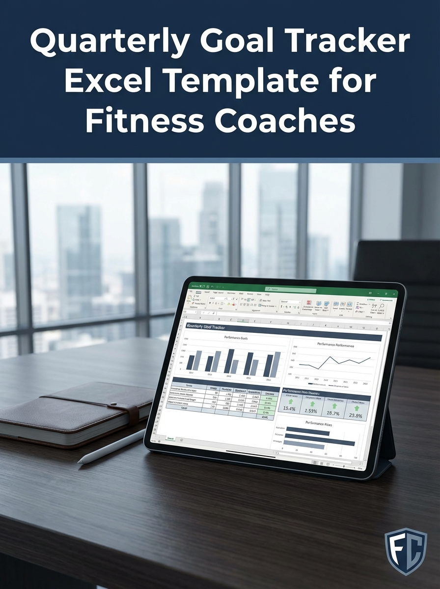 Quarterly Goal Tracker Excel Template for Fitness Coaches