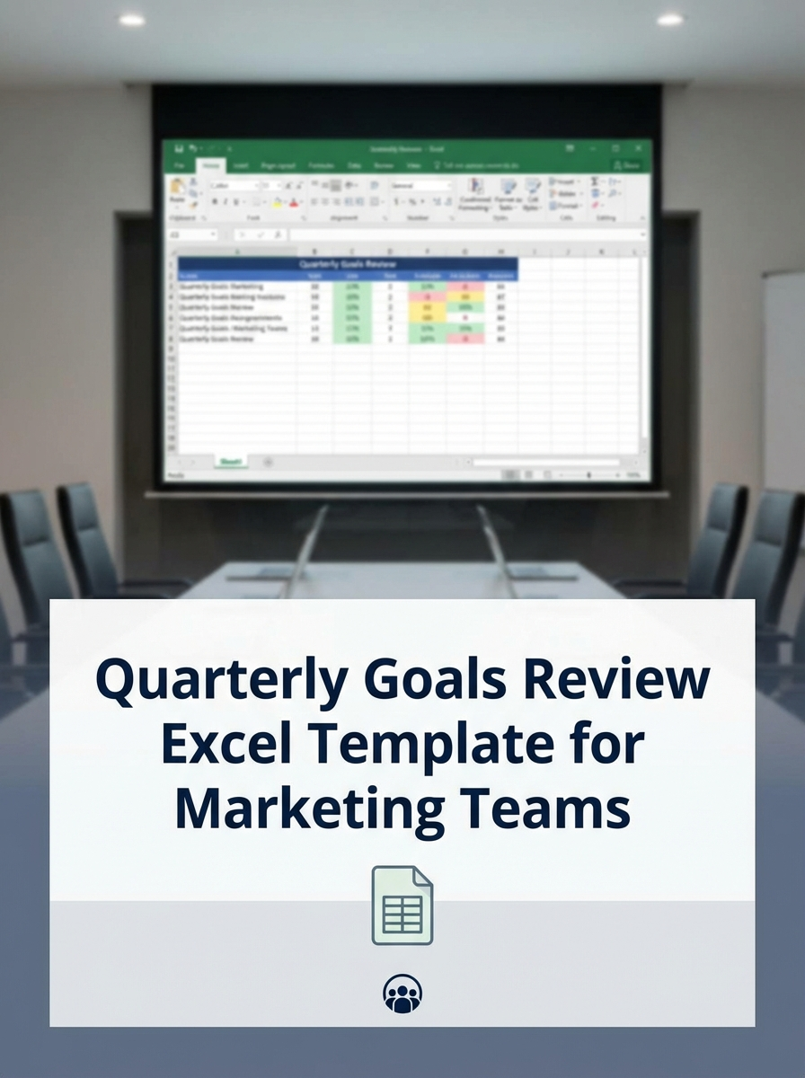 Quarterly Goals Review Excel Template for Marketing Teams