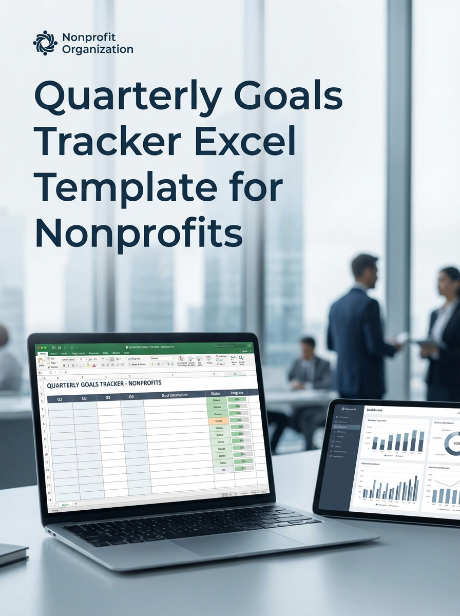 Quarterly Goals Tracker Excel Template for Nonprofits