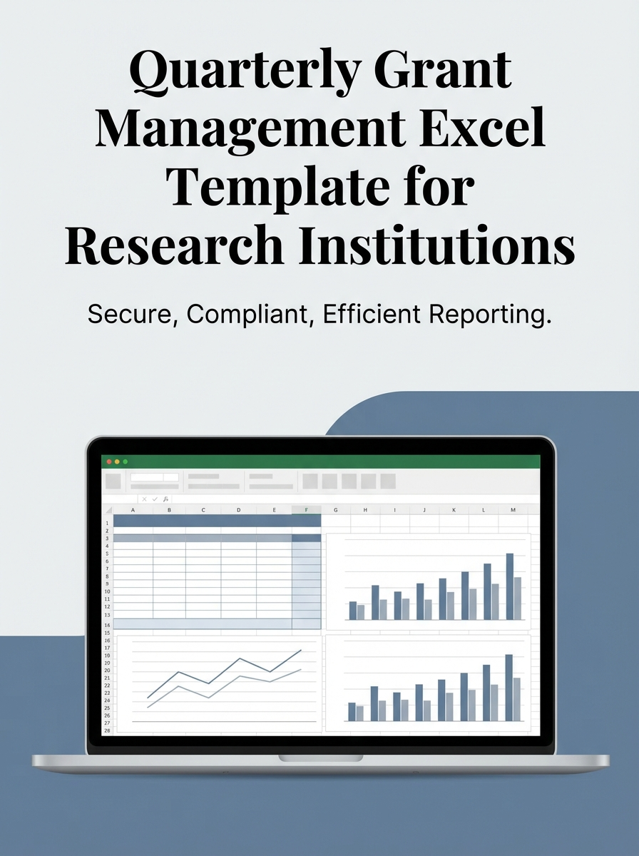 Quarterly Grant Management Excel Template for Research Institutions