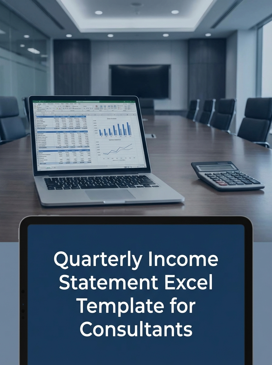 Quarterly Income Statement Excel Template for Consultants