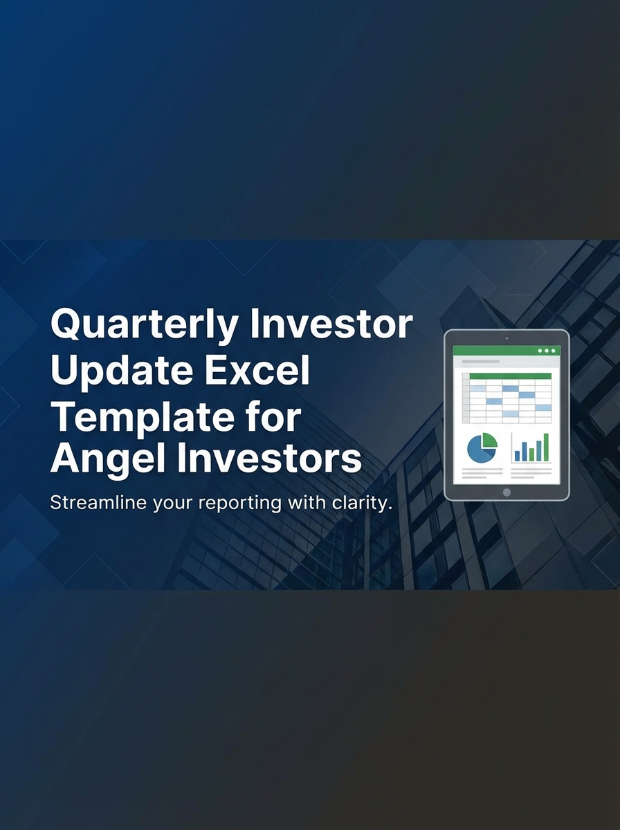 Quarterly Investor Update Excel Template for Angel Investors