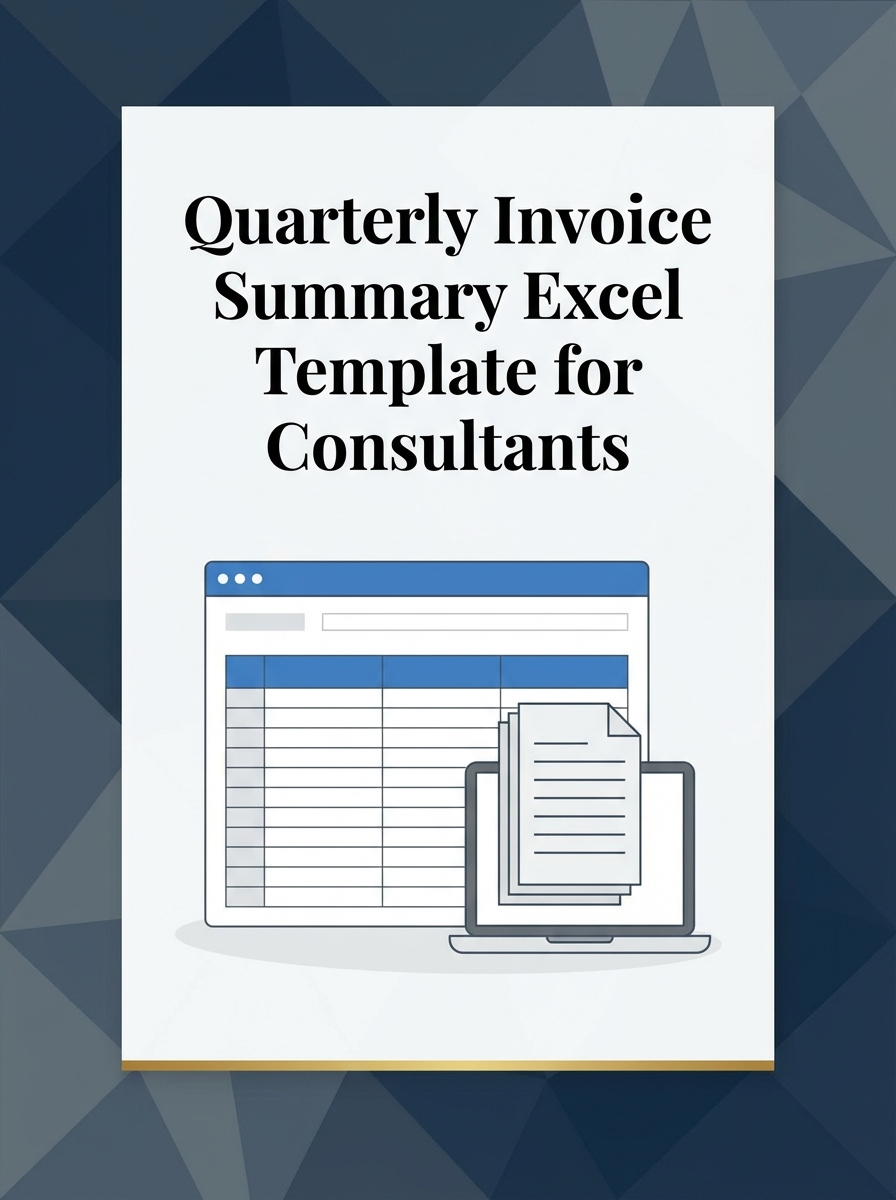 Quarterly Invoice Summary Excel Template for Consultants