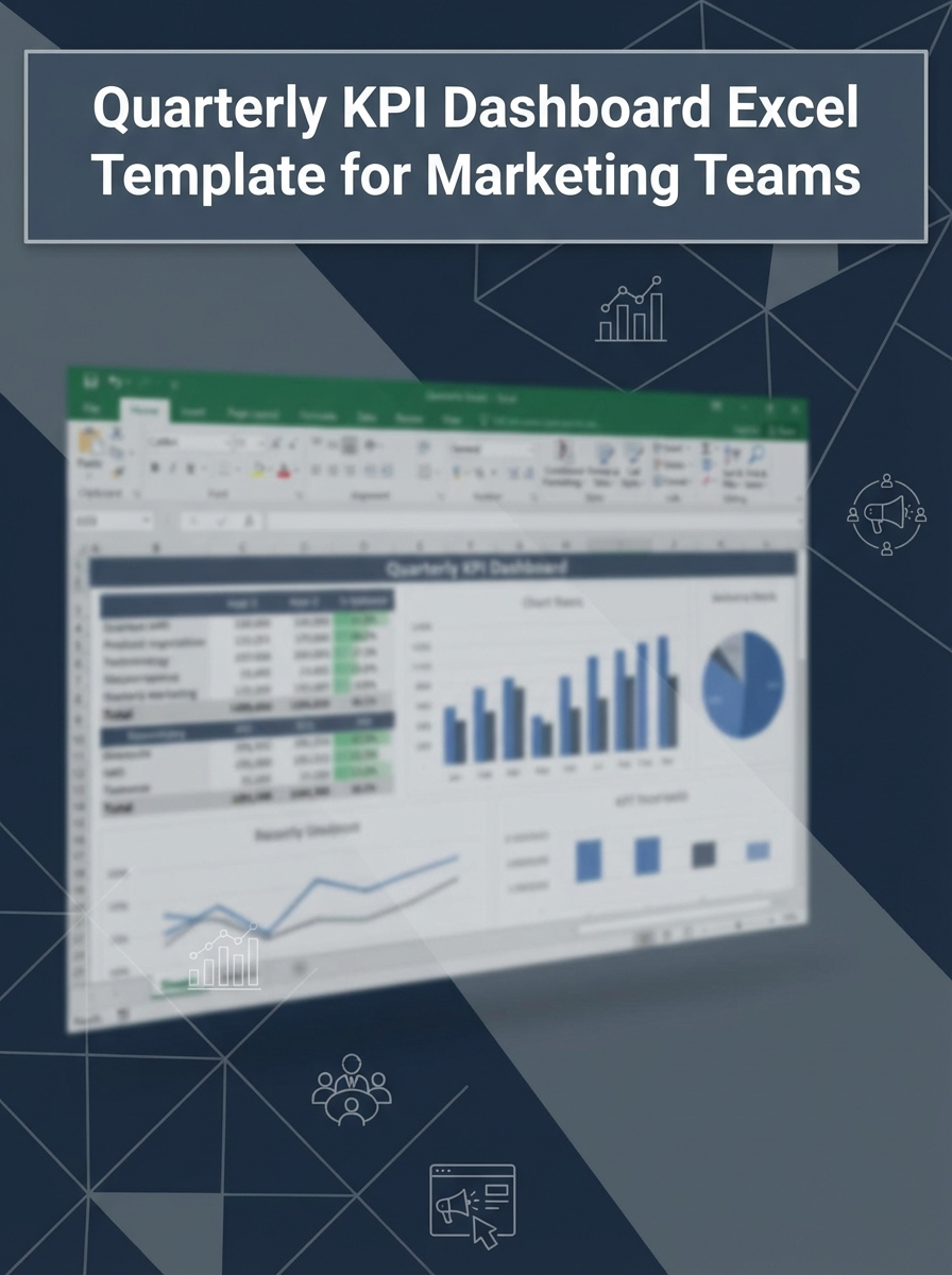 Quarterly KPI Dashboard Excel Template for Marketing Teams