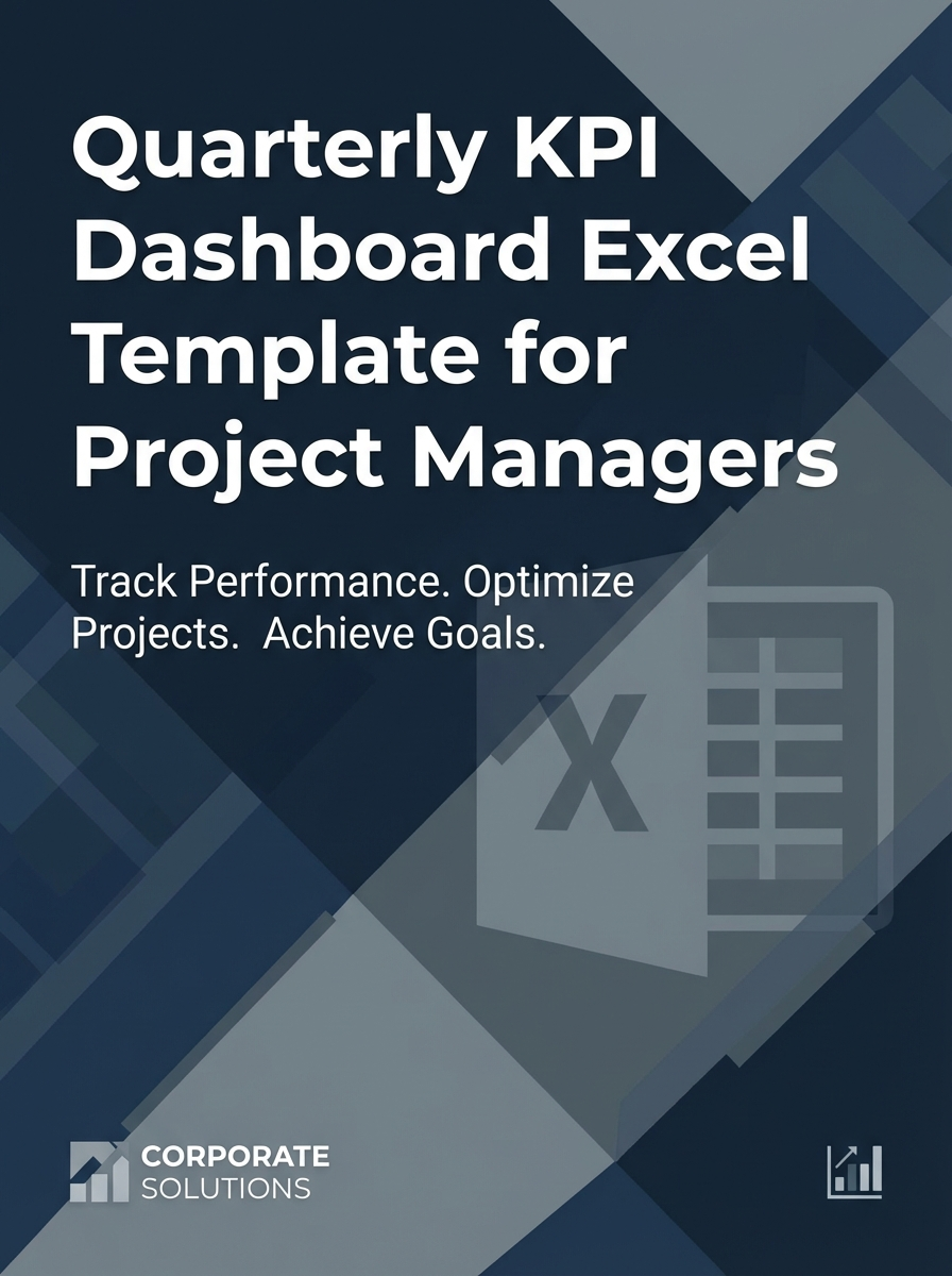 Quarterly KPI Dashboard Excel Template for Project Managers