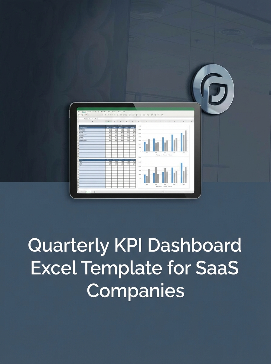 Quarterly KPI Dashboard Excel Template for SaaS Companies