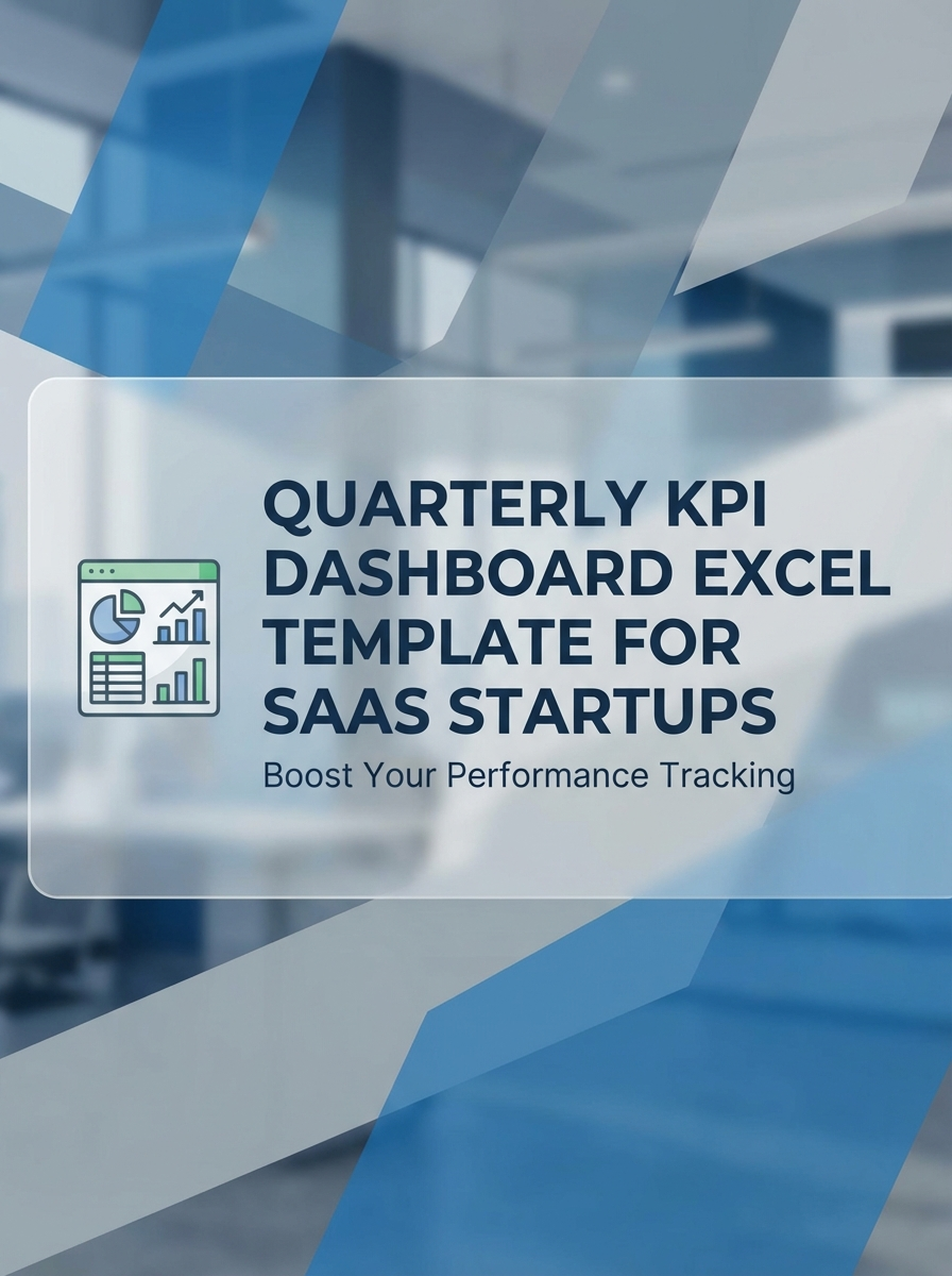 Quarterly KPI Dashboard Excel Template for SaaS Startups