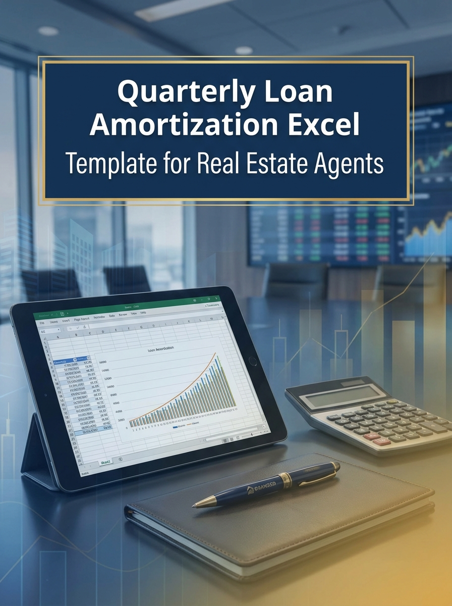 Quarterly Loan Amortization Excel Template for Real Estate Agents