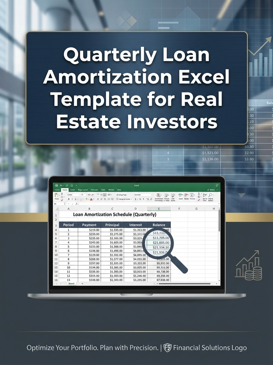 Quarterly Loan Amortization Excel Template for Real Estate Investors
