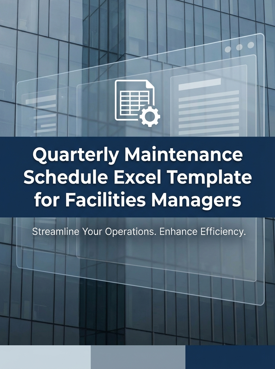 Quarterly Maintenance Schedule Excel Template for Facilities Managers