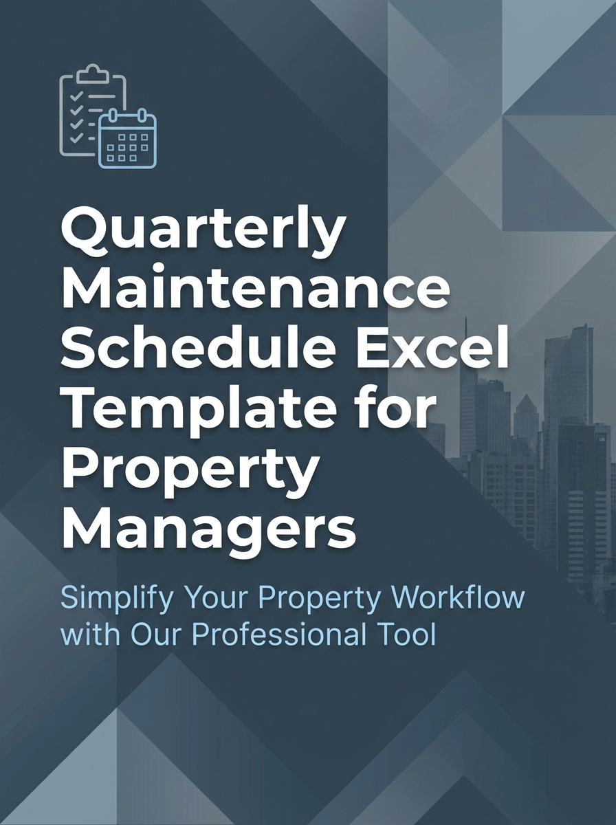 Quarterly Maintenance Schedule Excel Template for Property Managers
