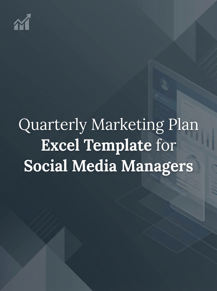Quarterly Marketing Plan Excel Template for Social Media Managers