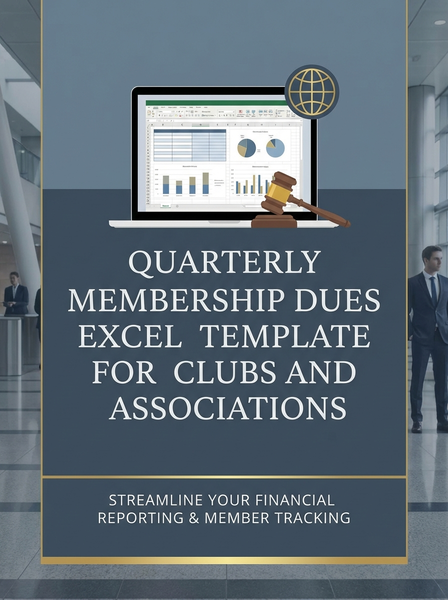 Quarterly Membership Dues Excel Template for Clubs and Associations