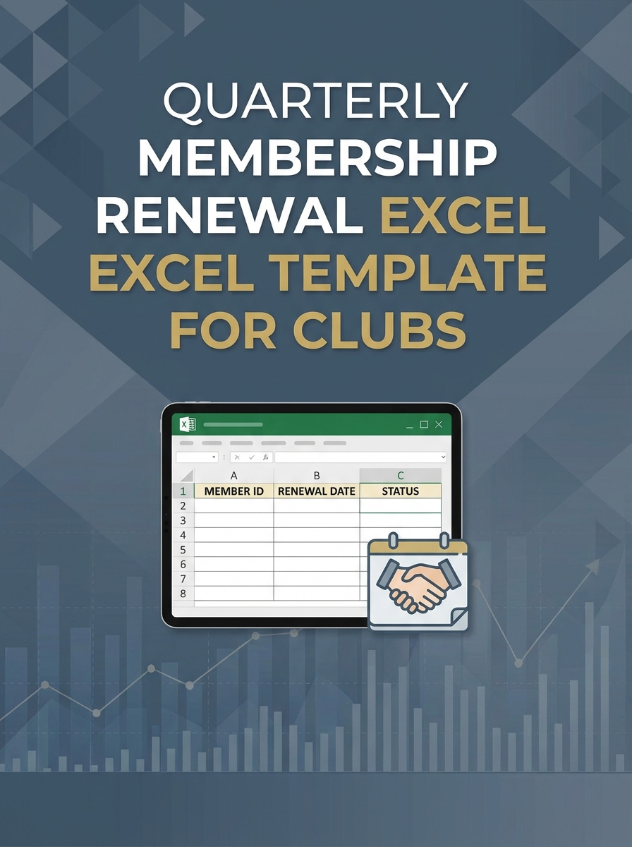 Quarterly Membership Renewal Excel Template for Clubs