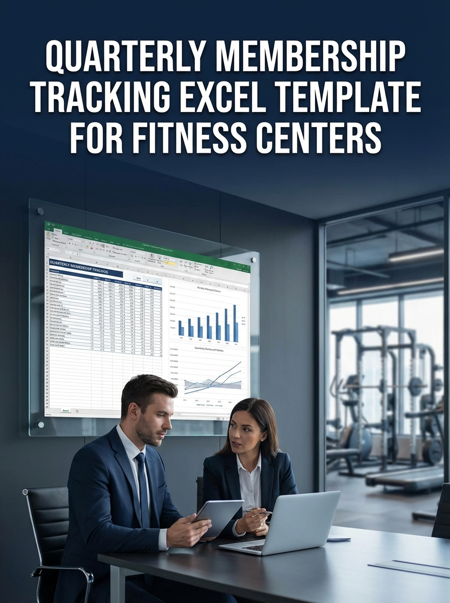 Quarterly Membership Tracking Excel Template for Fitness Centers