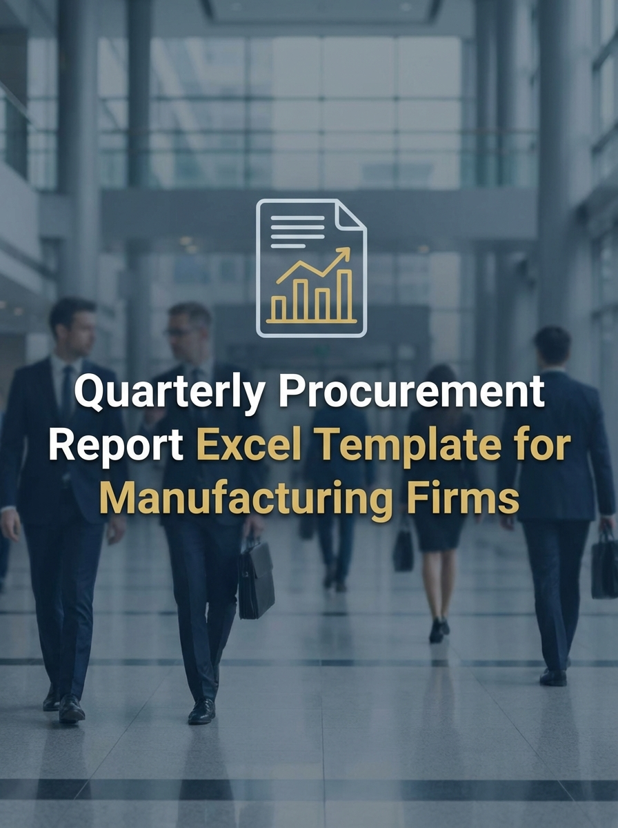 Quarterly Procurement Report Excel Template for Manufacturing Firms