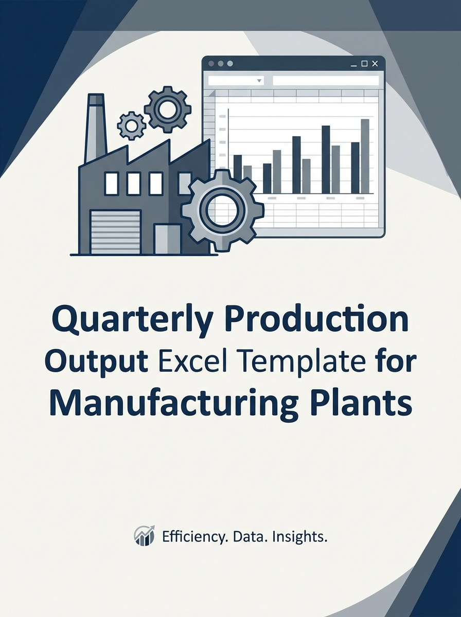 Quarterly Production Output Excel Template for Manufacturing Plants