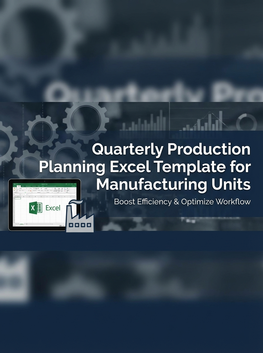 Quarterly Production Planning Excel Template for Manufacturing Units