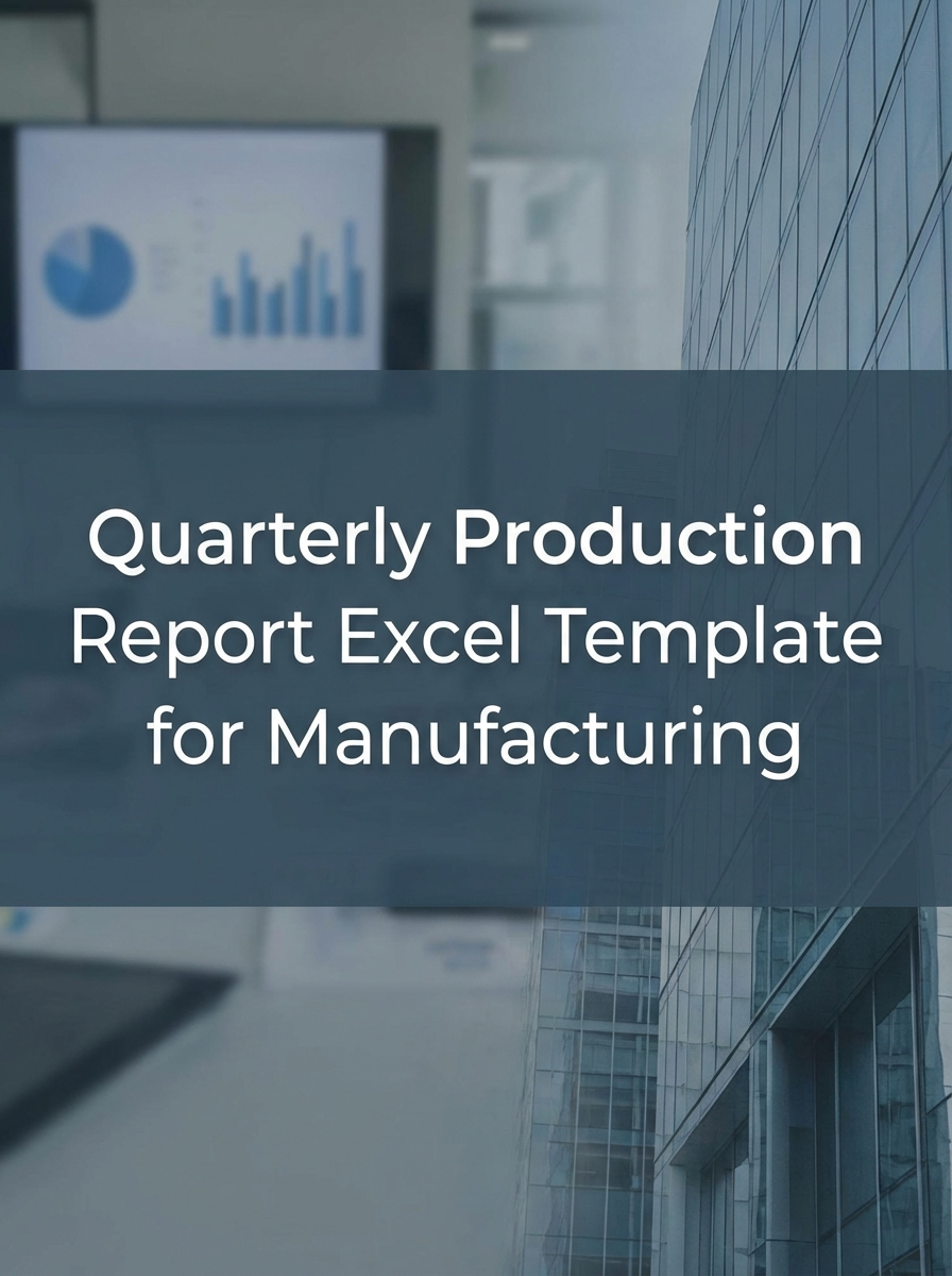 Quarterly Production Report Excel Template for Manufacturing