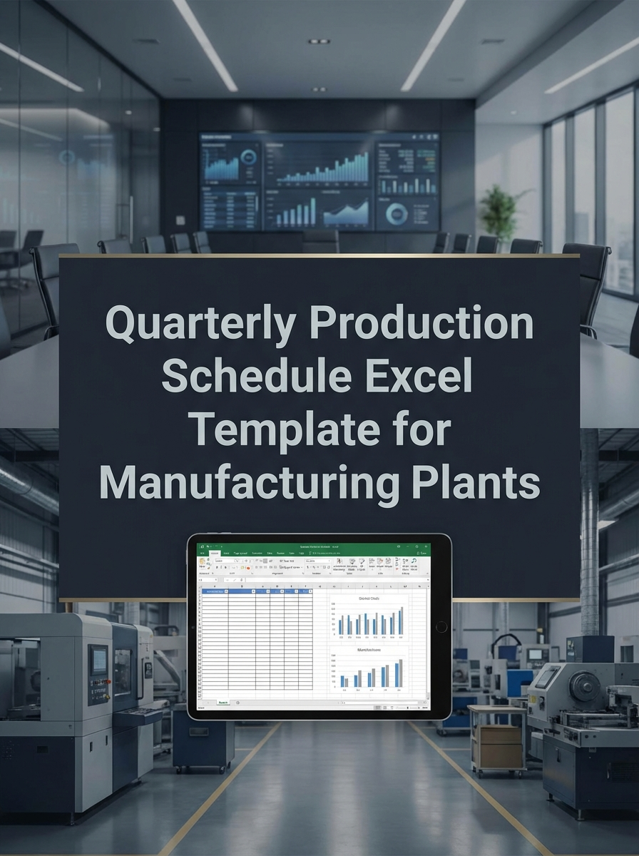 Quarterly Production Schedule Excel Template for Manufacturing Plants